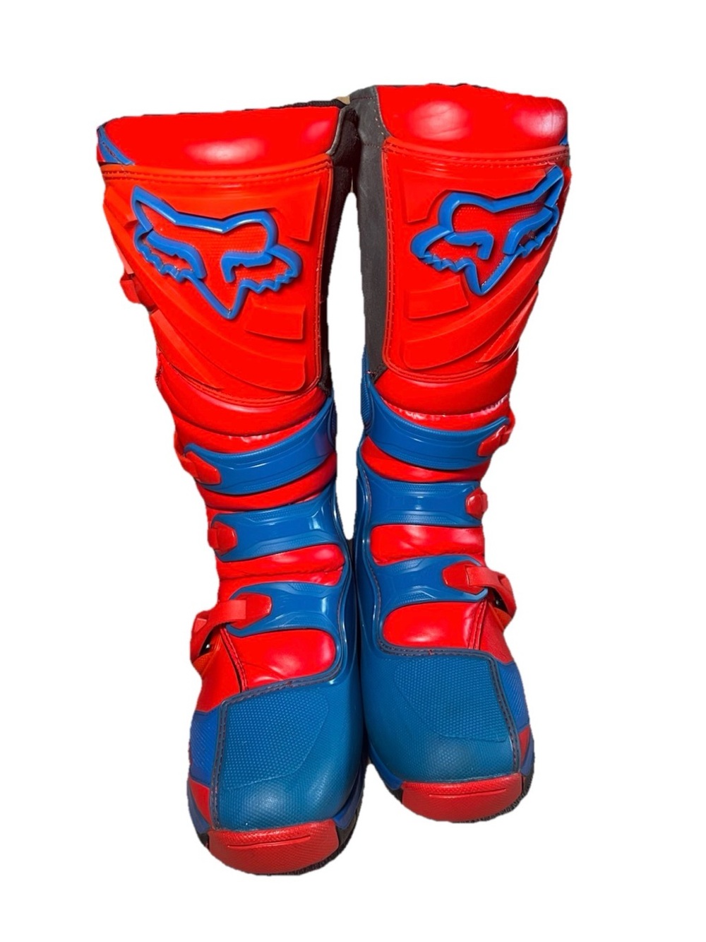 FOX RACING COMP 5 BOOTS RED/ BLUE Men’s Size 10  EU 44 MOTOCROSS